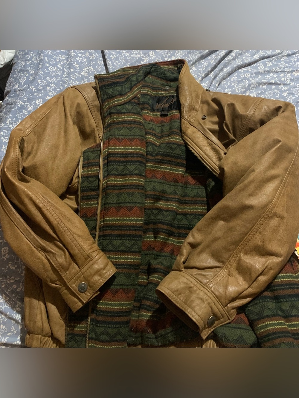 Vintage 1980’s Genuine Leather Women’s Bomber Jacket Coat Sz M